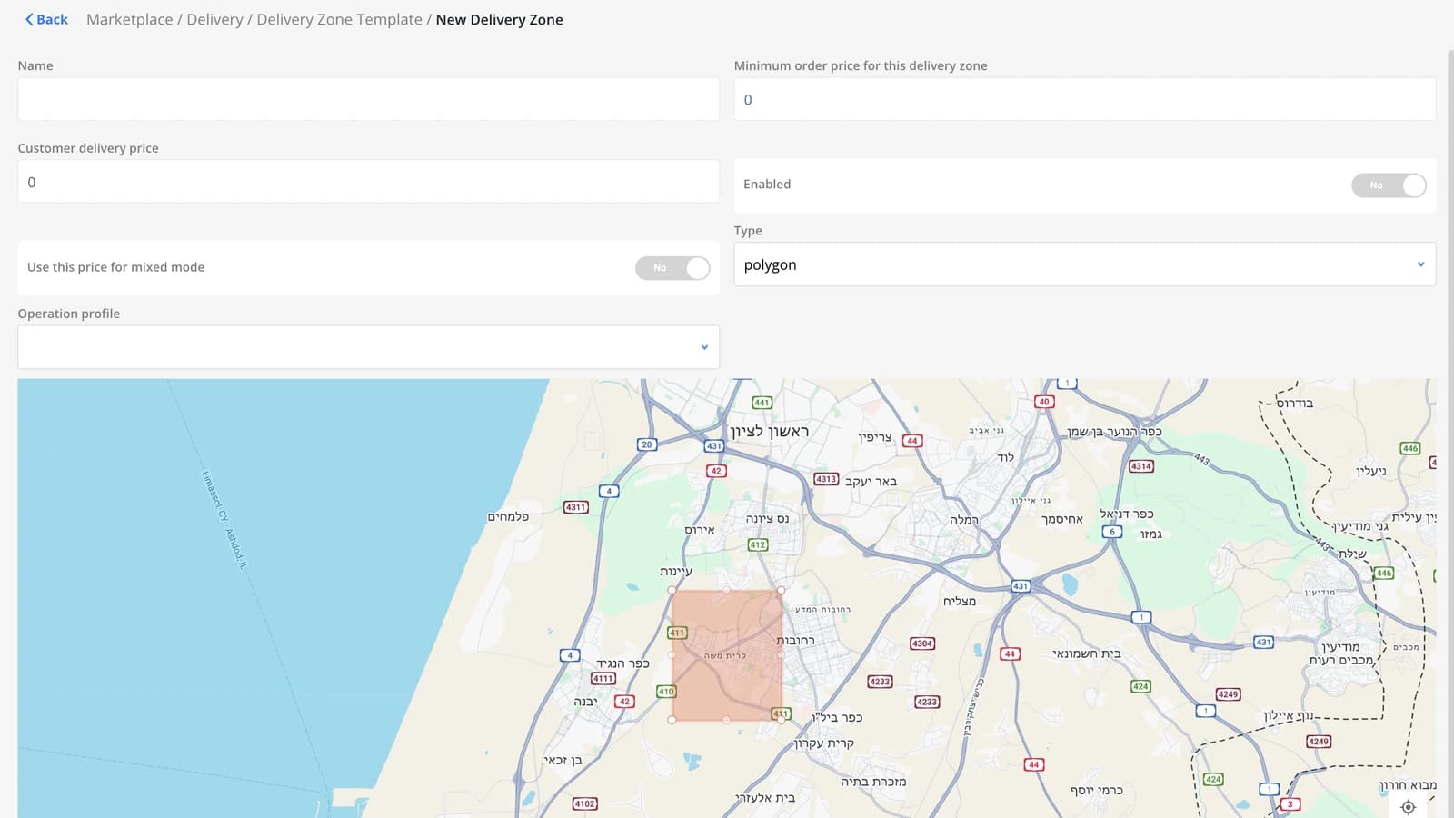 Regions from Google Maps: pick a template or click the map